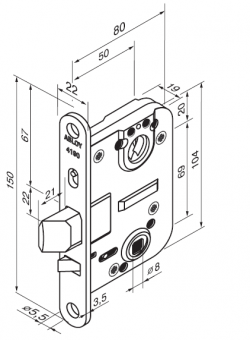 Замок врезной abloy 4260